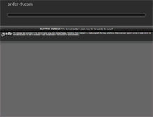 Tablet Screenshot of order-9.com